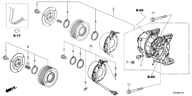 2022 Honda Civic COMPRESSOR COMP Diagram for 38810-64A-A03