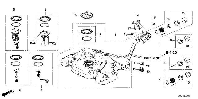 2024 Honda Accord Hybrid SET, FUEL TANK COMP Diagram for 17044-30B-A00