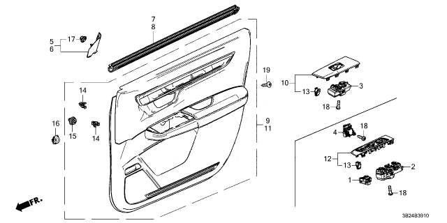 2024 Honda CR-V Hybrid SWITCH ASSY Diagram for 35750-3A0-A91
