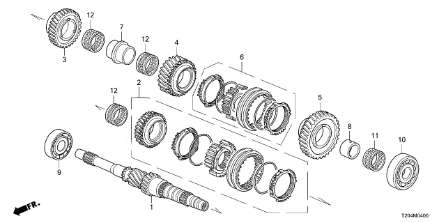 2025 Honda Civic GEAR Diagram for 23590-5XL-000