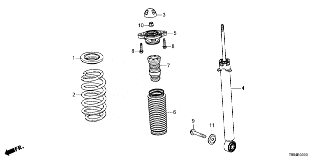 2025 Honda CR-V SPRING, RR Diagram for 52441-T95-A01