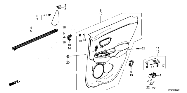 2024 Honda HR-V LNG, L- RR- (TYPEA) Diagram for 83750-3W0-A11ZF