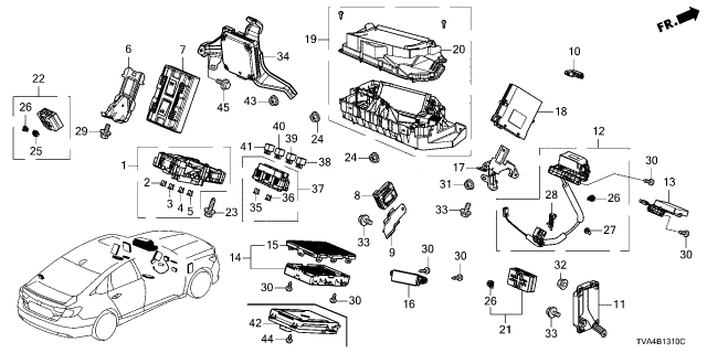 2022 Honda Accord UNIT ASSY- BCM Diagram for 38809-TVA-A94