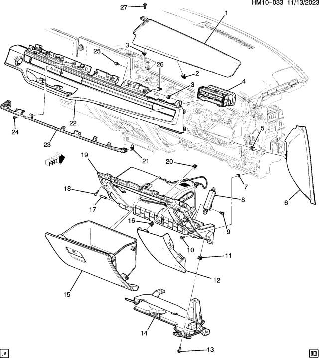 2024 Honda Prologue 5 Door Elite AWD 1AT Instrument Panel Diagram 5