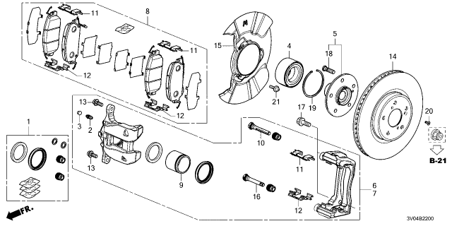 2024 Honda HR-V DISK, FR- BRAKE Diagram for 45251-3W0-A01
