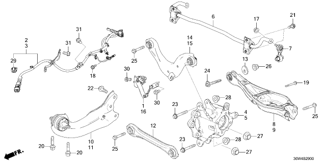 2026 Honda Prelude HARN ASSY-, EPB L Diagram for 47560-36W-J01