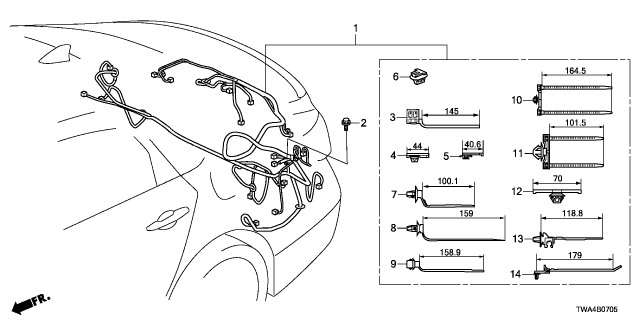 2022 Honda Accord Hybrid 4 Door Hybrid CVT Wire Harness Diagram 6
