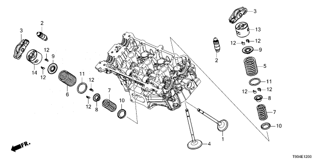 2025 Honda Pilot VALVE, IN Diagram for 14711-6S9-A00