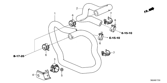 2024 Honda CR-V Hybrid HOSE A, WATER Diagram for 79721-3D0-A00
