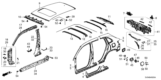 2026 Honda HR-V PANEL, R- SIDE SILL Diagram for 04631-3W0-A00ZZ