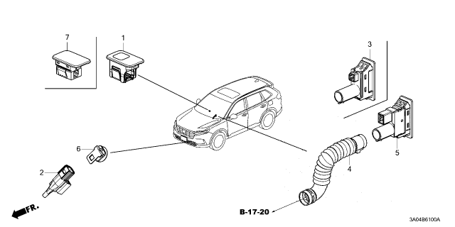 2026 Honda CR-V SENSOR, HUMIDITY Diagram for 80590-3A0-A01