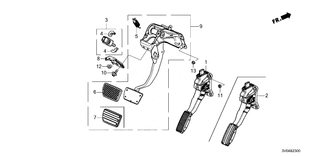 2025 Honda HR-V COVER, PEDAL Diagram for 46545-TVE-H81