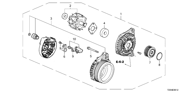 2025 Honda Civic HOLDER ASSY-, BRUSH Diagram for 31140-62K-Z01