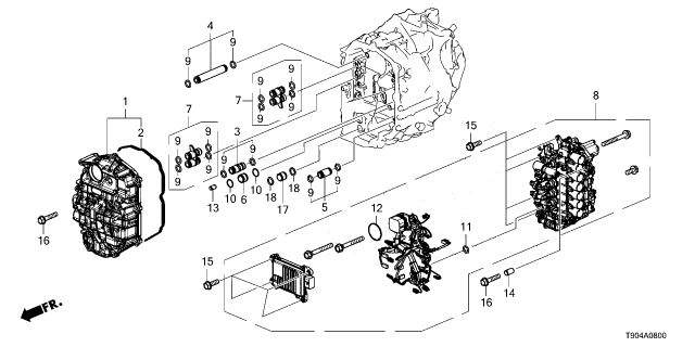 2024 Honda Pilot GASKET, FR- COVER Diagram for 21152-6FD-003