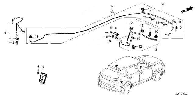2026 Honda HR-V SUB-FEEDER Diagram for 39156-3BH-A01