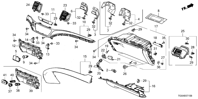 77290-T6Z-A00ZA - Genuine Honda PNL, CENTER *NH900L*