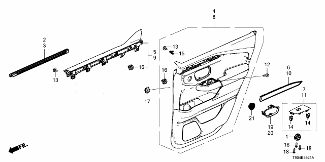 2023 Honda Pilot BASE L, RR- (TYPEBB) Diagram for 83751-T90-A02ZD