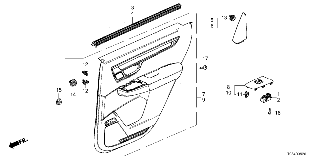 2025 Honda CR-V LNG, R- RR- *NH900L* Diagram for 83701-T95-A01ZA