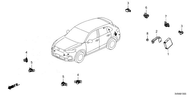 2024 Honda HR-V SENSOR ASSY- *B593M* Diagram for 39680-3V0-A11ZH