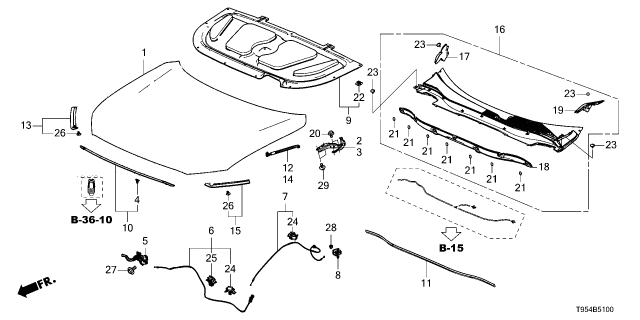 2025 Honda CR-V W-HOOD Diagram for 60100-T95-A00ZZ