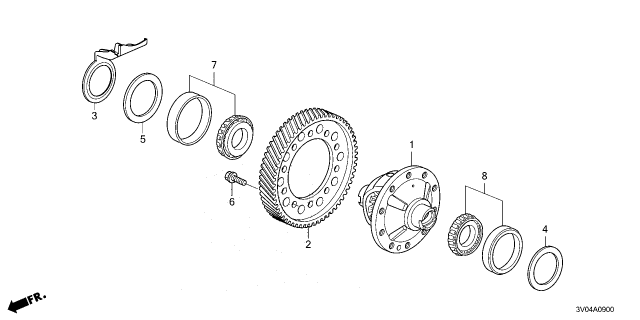2024 Honda HR-V DIFFERENTIAL Diagram for 41100-6FP-003
