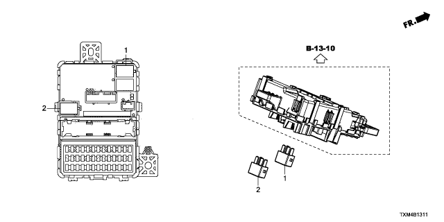 2022 Honda Insight 4 Door Touring CVT Control Unit (Cabin) Diagram 2
