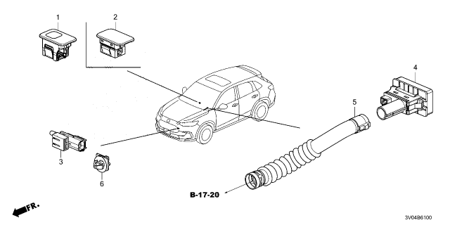 2026 Honda HR-V SENSOR ASSY-, IN CAR Diagram for 80530-T20-A41