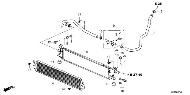 2023 Honda Accord Hybrid HOSE, RADIATOR INLET Diagram for 1J406-6MA-J00