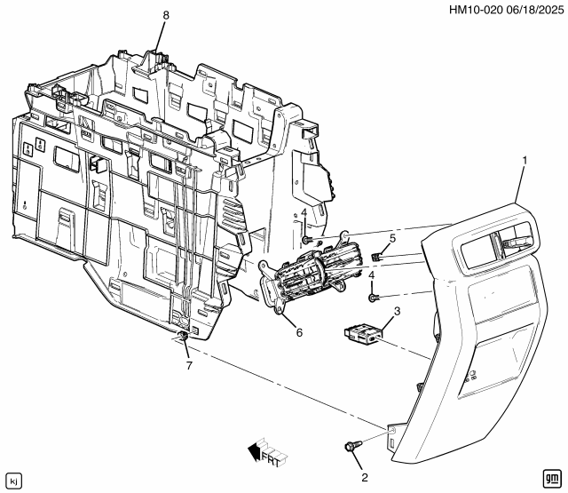 2024 Honda Prologue 5 Door EX AWD 1AT Floor Console Diagram 2