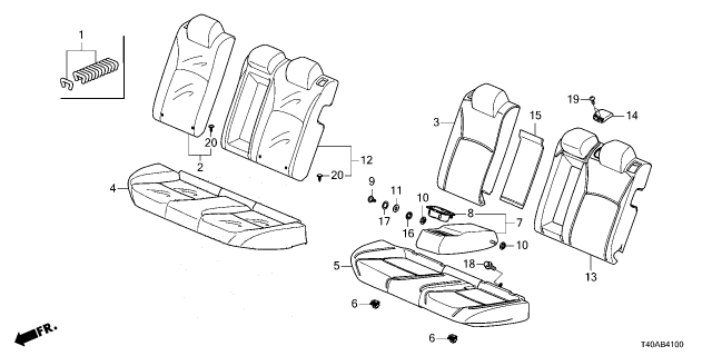 2026 Honda Civic COVER, RR- *NH900L* Diagram for 82131-T64-A21ZA