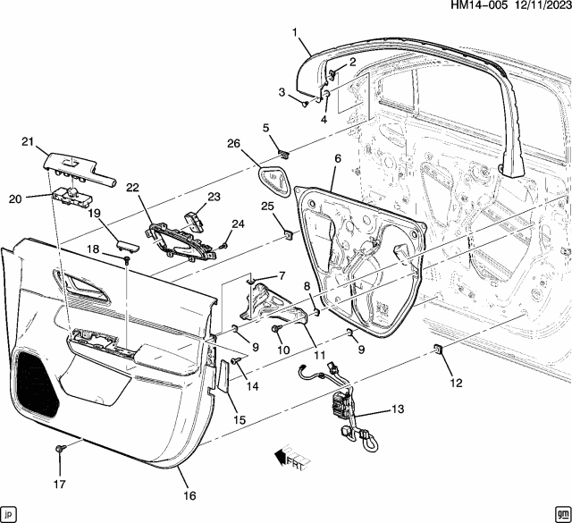 2025 Honda Prologue TRIM, R- FR- *103H* Diagram for 85686155