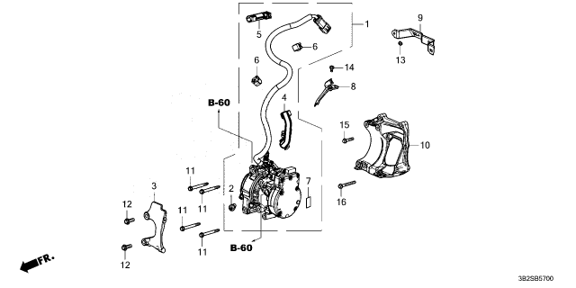2025 Honda CR-V Hybrid HOLDER, A/C CABLE Diagram for 38861-6MA-J01