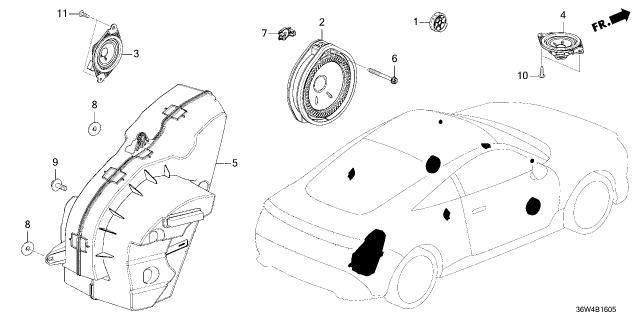 2026 Honda Prelude SPKR ASSY- (17CM) Diagram for 8A420-33W-H71
