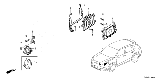 2025 Honda HR-V HORN ASSY- (LOW) Diagram for 38100-3W0-A01