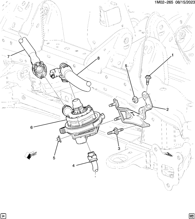 2025 Honda Prologue PUMP, HTR COOL Diagram for 13547413