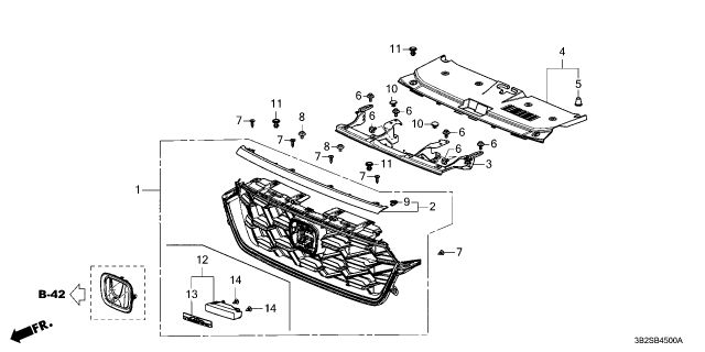 2026 Honda CR-V Hybrid EMBLEM, RR Diagram for 75732-3D4-A01