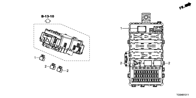 2022 Honda Passport 5 Door EX-L AWD 9AT Control Unit (Cabin) Diagram 2