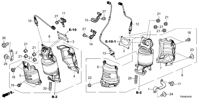 2025 Honda Pilot STAY, FR- LAF SENSOR Diagram for 36533-6FB-A00