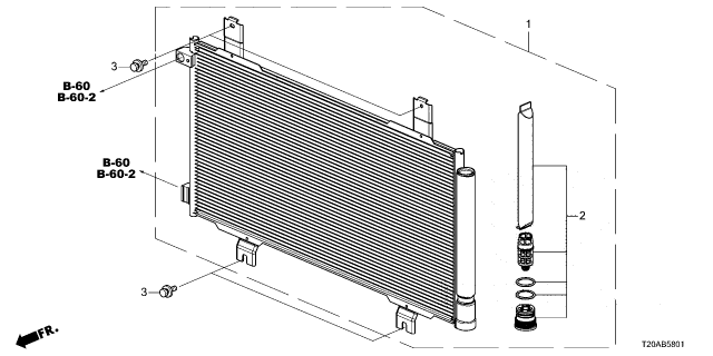 2026 Honda Civic W-CONDENSER ASSY Diagram for 80100-T56-A01
