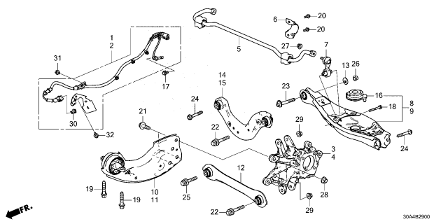2023 Honda Accord KNUCKLE COMP, R RR Diagram for 52210-30A-A00
