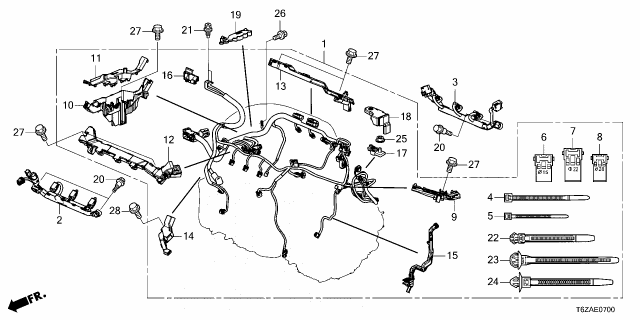 2026 Honda Ridgeline VBANK SEAL Diagram for 32450-5MR-A01