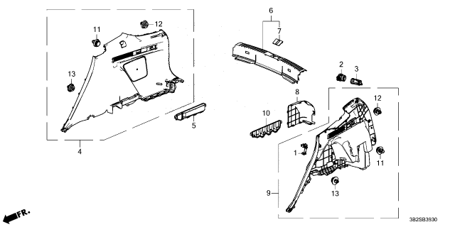 2026 Honda CR-V Hybrid BASE, L- *NH900L* Diagram for 84665-3D4-A31ZA