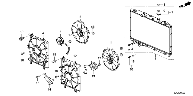 2024 Honda Accord FAN COMP, COOLING Diagram for 38611-6CJ-H01