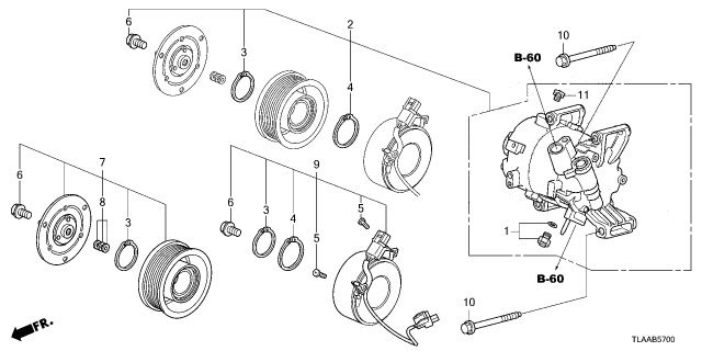 2022 Honda CR-V COMPRESSOR COMP Diagram for 38810-5AA-A05