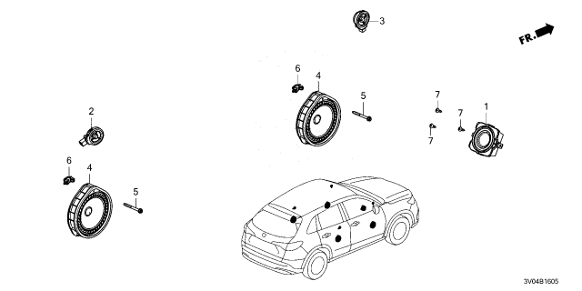 2024 Honda HR-V SPEAKER ASSY- (8CM) Diagram for 39220-3V0-H01