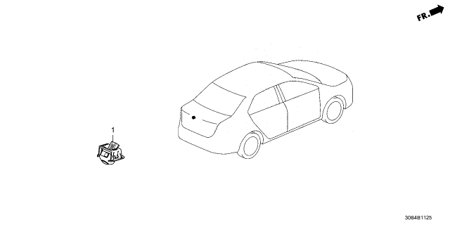 2024 Honda Accord Hybrid CAMERA, REARVIEW Diagram for 39530-30A-A01