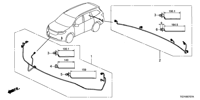 2022 Honda Pilot 5 Door Black Edition AWD 9AT Wire Harness Diagram 8
