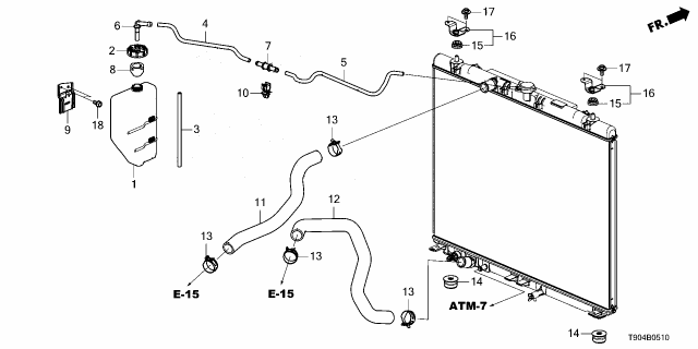 2023 Honda Pilot BRACKET (UPPER) Diagram for 74173-TYA-A00