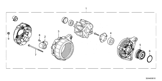 2023 Honda Accord AC GENERATOR ASSY Diagram for 31100-6NA-A01