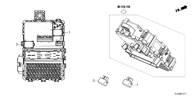 2022 Honda CR-V 5 Door EX 2WD CVT Control Unit (Cabin) Diagram 2